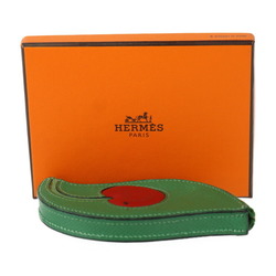 HERMES Tutti Frutti Cherry Wallet/Coin Case Cushvel Green Red Coin Purse 〇Z Stamp