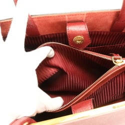 Fendi 3JOURS Toujours Leather Shoulder Bag Red Tote Handbag Women's