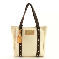 Louis Vuitton Antigua Cabas MM M40036 Leather Canvas Shoulder Bag Handbag for Women