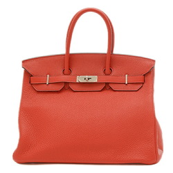 Hermes Birkin 35 Handbag Togo Rouge Kazak P Engraved