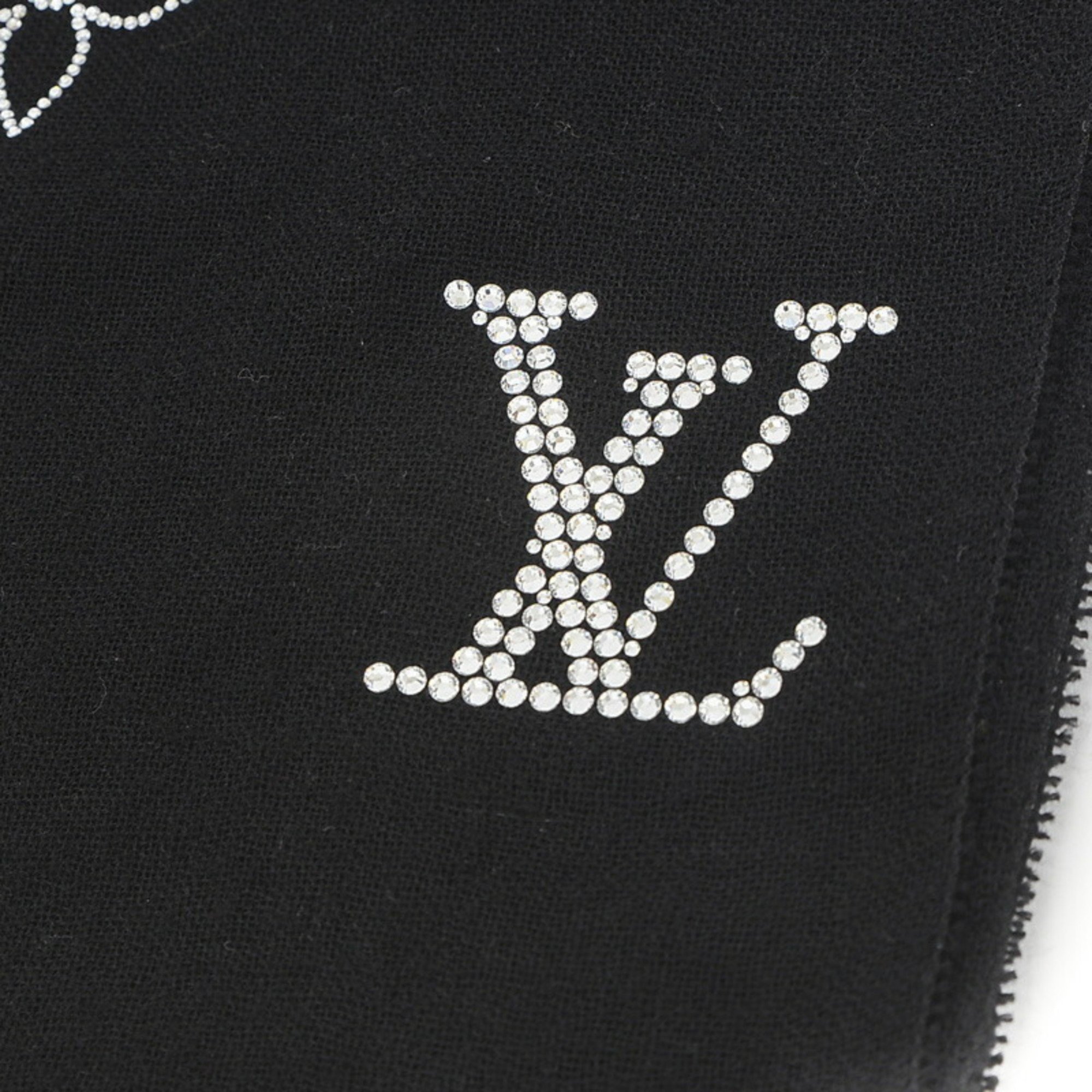 Louis Vuitton Etoile Monte Carlo Stole Black 100% Cashmere M74268