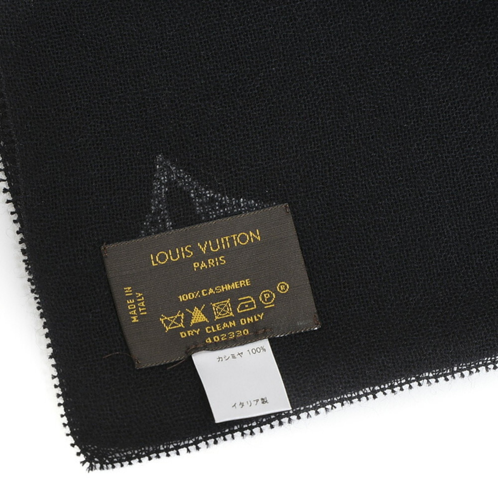 Louis Vuitton Etoile Monte Carlo Stole Black 100% Cashmere M74268