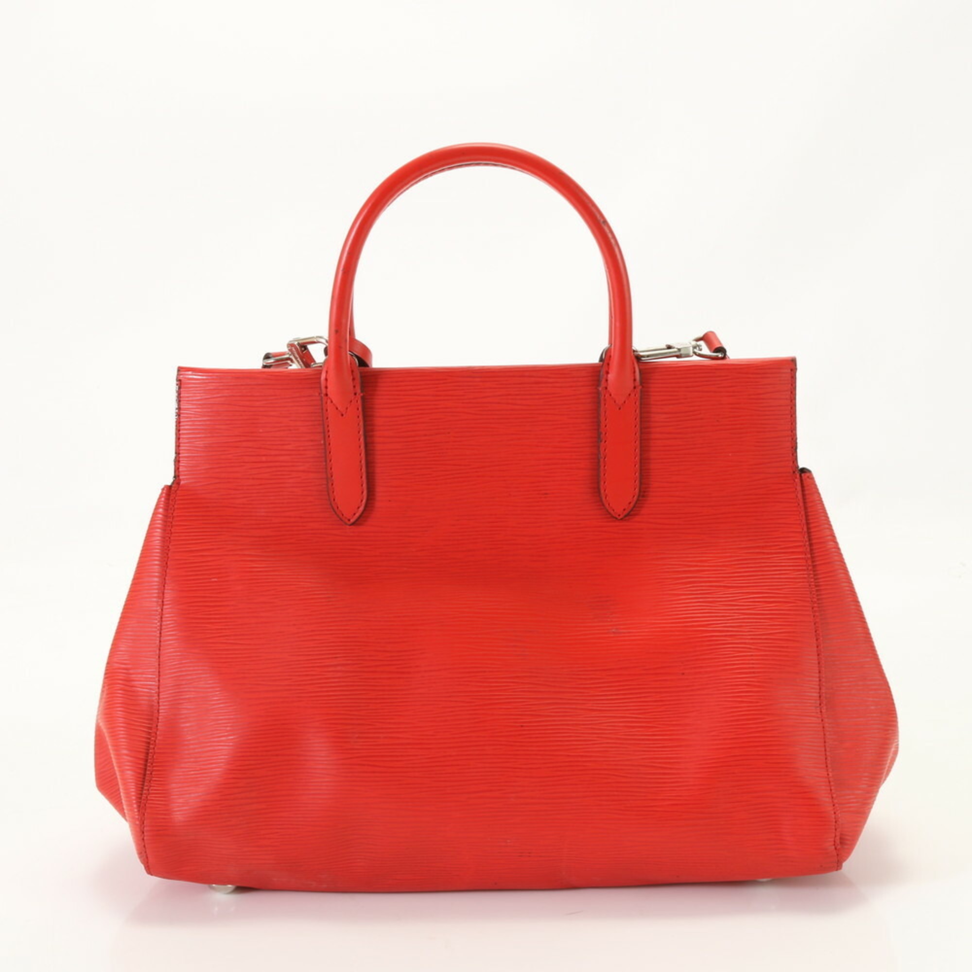 Louis Vuitton Epi Marly MM M9461E Leather Shoulder Bag Tote Handbag Coquelicot Women's