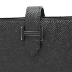 Hermes Bearn Soufflet Bi-fold Long Wallet Epson So Black B Stamp