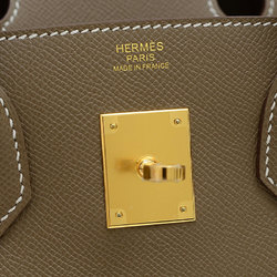 Hermes Birkin 30 Handbag Epson Etoupe W Engraved