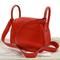 Hermes Lindy Shoulder Bag Taurillon Rouge Coeur D Engraved