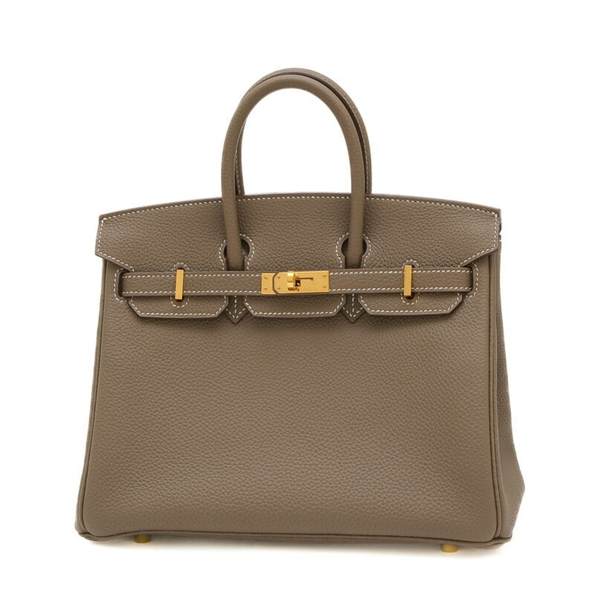 Hermes Birkin 25 Handbag Togo Etoupe C Stamp