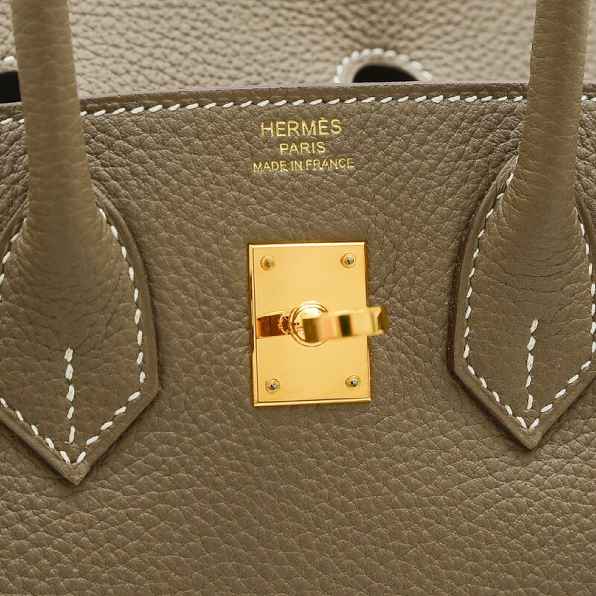 Hermes Birkin 25 Handbag Togo Etoupe C Stamp