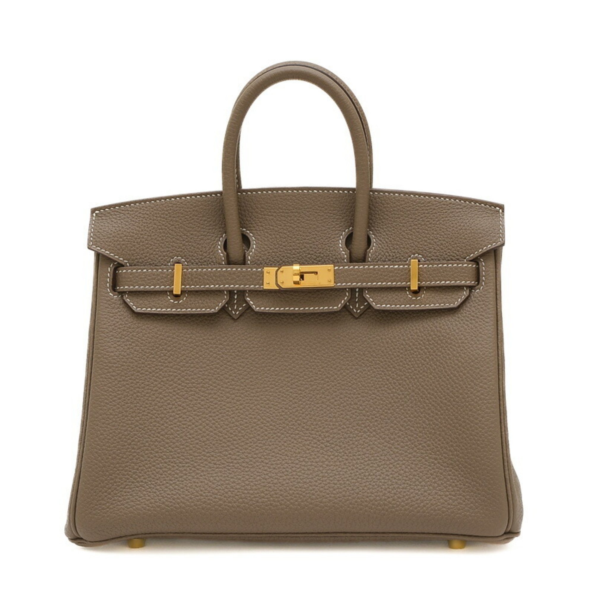 Hermes Birkin 25 Handbag Togo Etoupe C Stamp