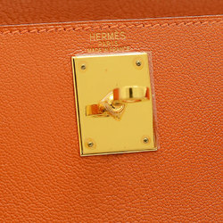 Hermes Kelly 28 Inner Stitching Handbag Chevre Potiron H Engraved