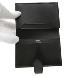 Hermes Bearn Business Card Holder/Card Case Box Calf So Black B Stamp