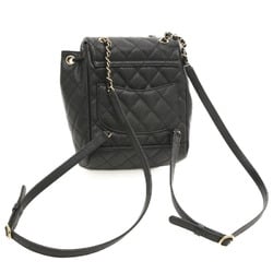 Chanel Matelasse Backpack Caviar Skin Black A91121