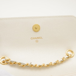 Chanel Matelasse Trump Mark Phone Case Caviar White AP3084