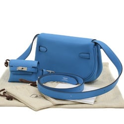 Hermes Kelly Move Handbag Swift Blue Frida B Engraved