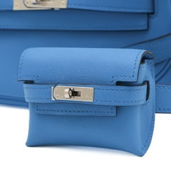 Hermes Kelly Move Handbag Swift Blue Frida B Engraved