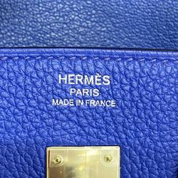 Hermes handbag Birkin 25 U stamp Togo Blue Royale Ladies