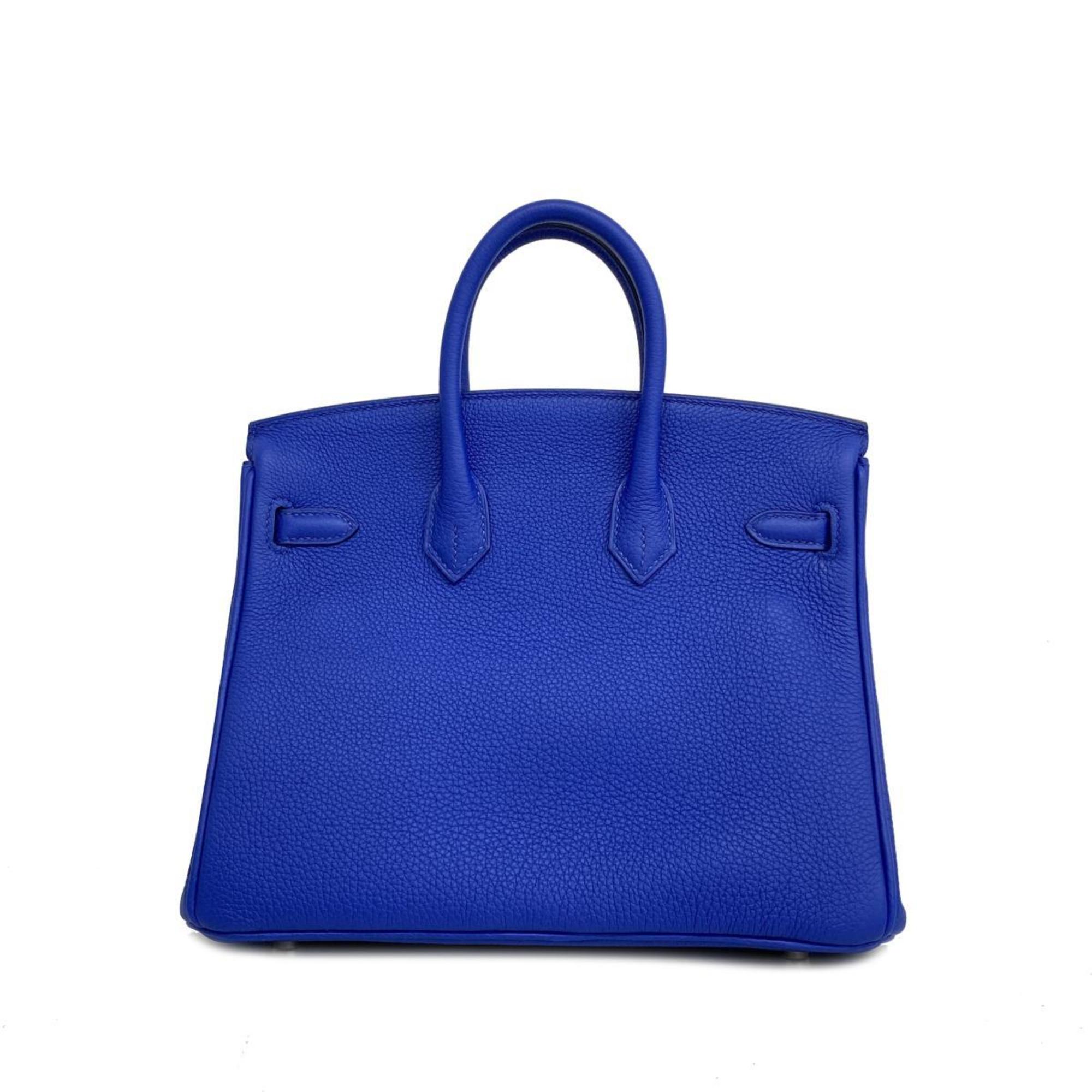 Hermes handbag Birkin 25 U stamp Togo Blue Royale Ladies