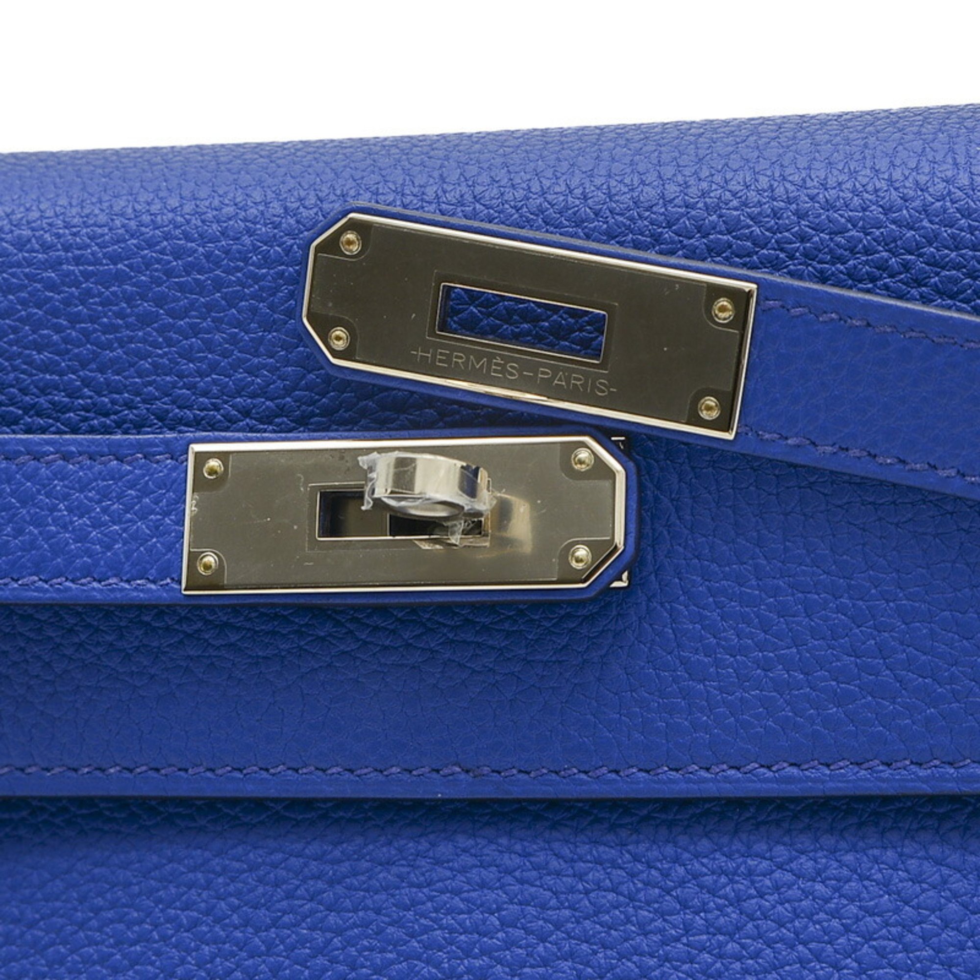 Hermes Kelly 28 Inner Stitching Handbag Togo Blue Royale U Stamp