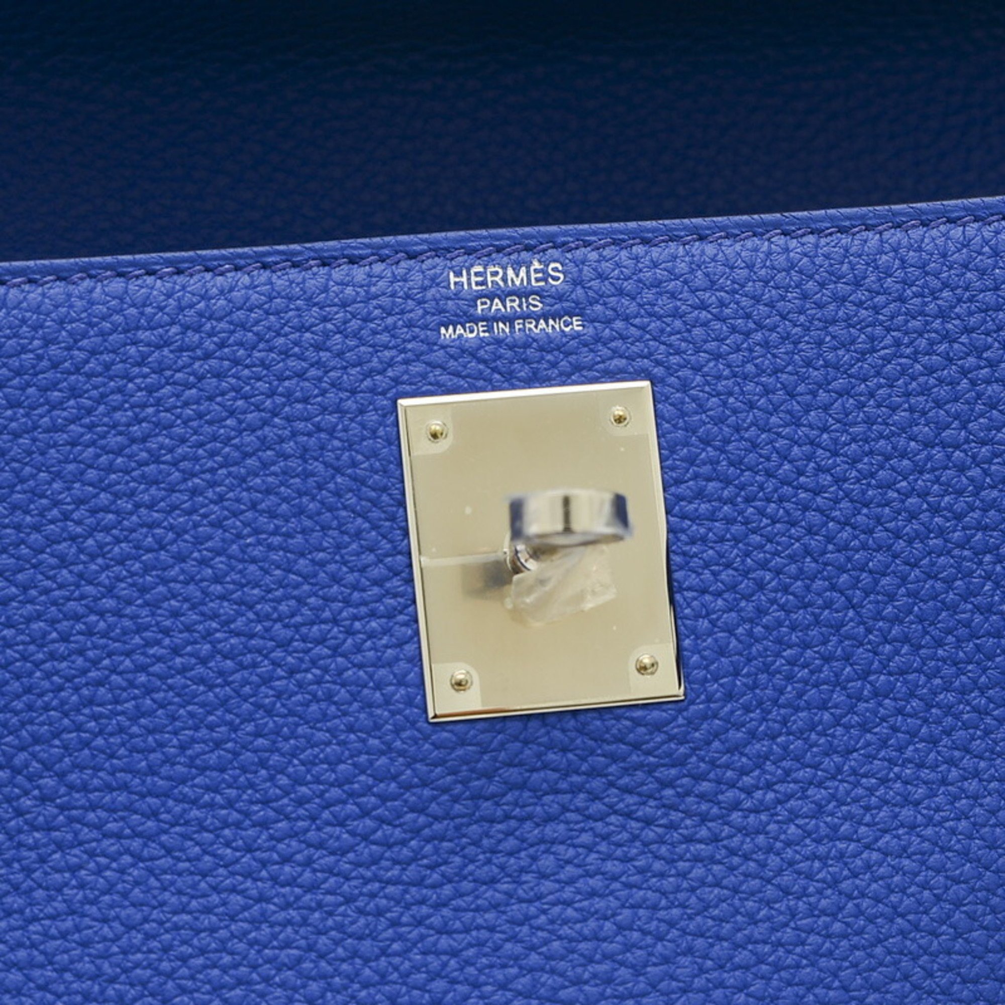 Hermes Kelly 28 Inner Stitching Handbag Togo Blue Royale U Stamp