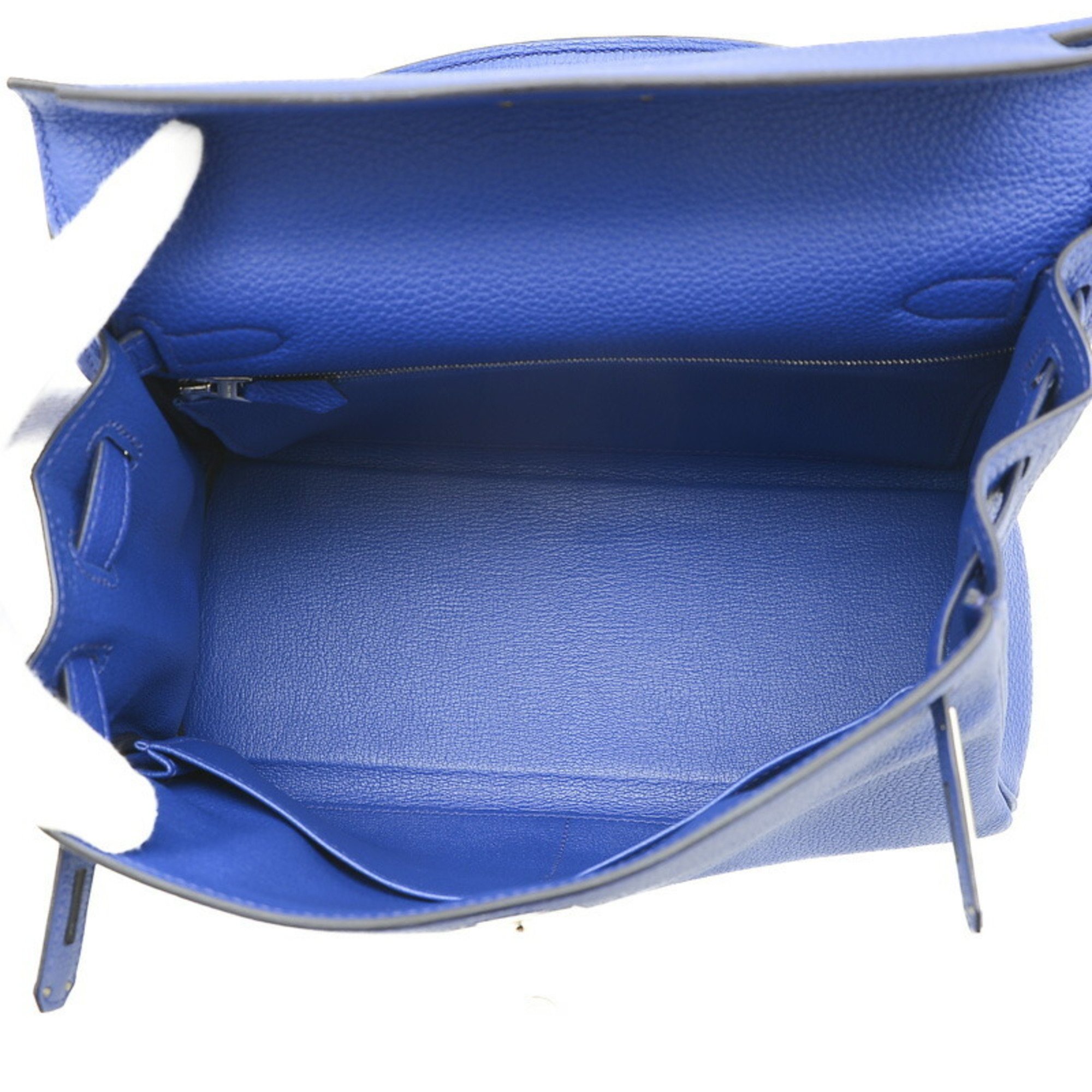 Hermes Kelly 28 Inner Stitching Handbag Togo Blue Royale U Stamp