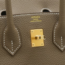 Hermes Birkin 25 Handbag Togo Etoupe W Engraved