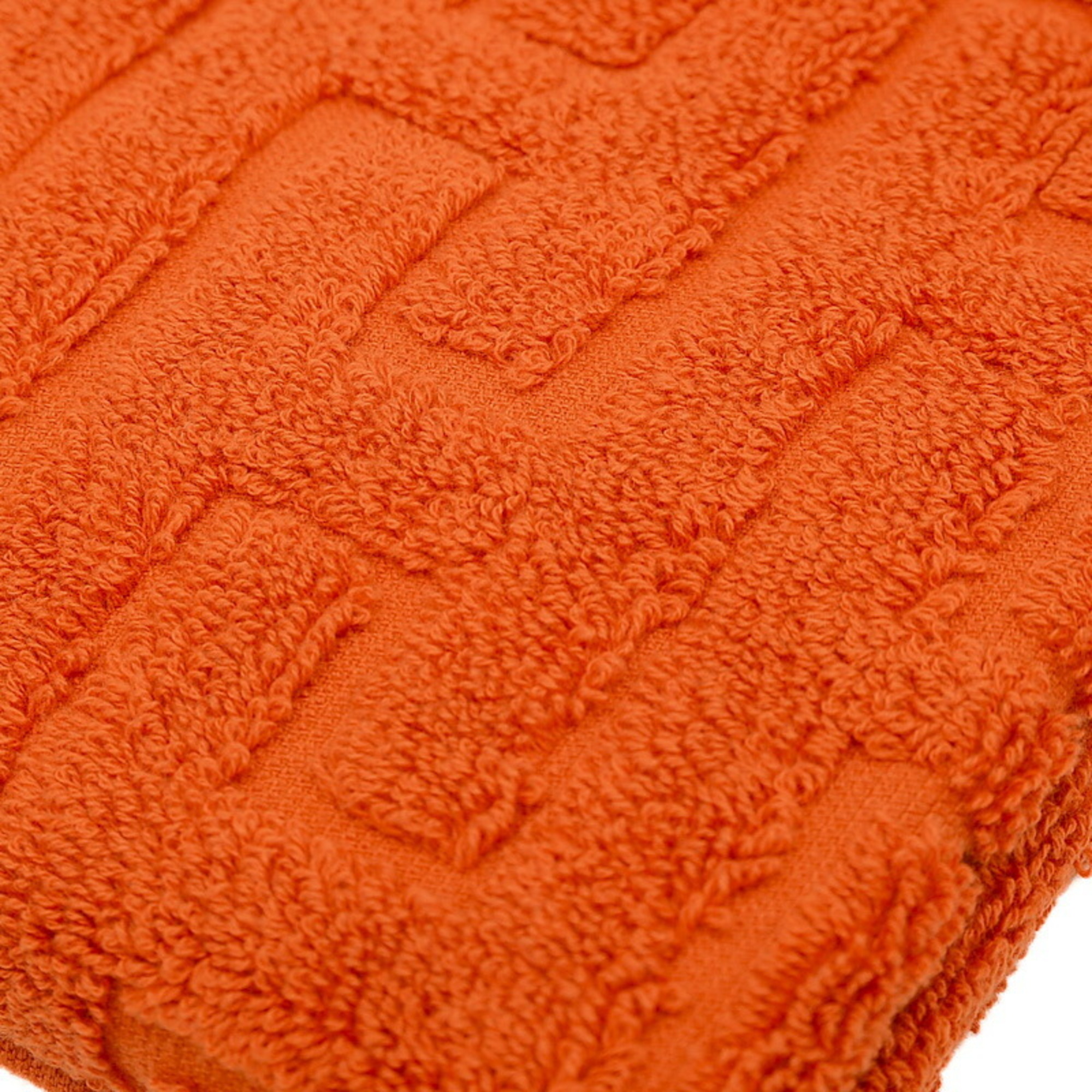 Hermes Stairs Towel Face Orange 100% Cotton