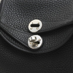 Hermes Lindy Shoulder Bag Taurillon Clemence Black W Stamp