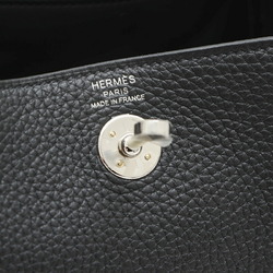 Hermes Lindy Shoulder Bag Taurillon Clemence Black W Stamp