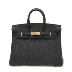 Hermes Birkin 25 Handbag Togo Black Rose Y Stamp