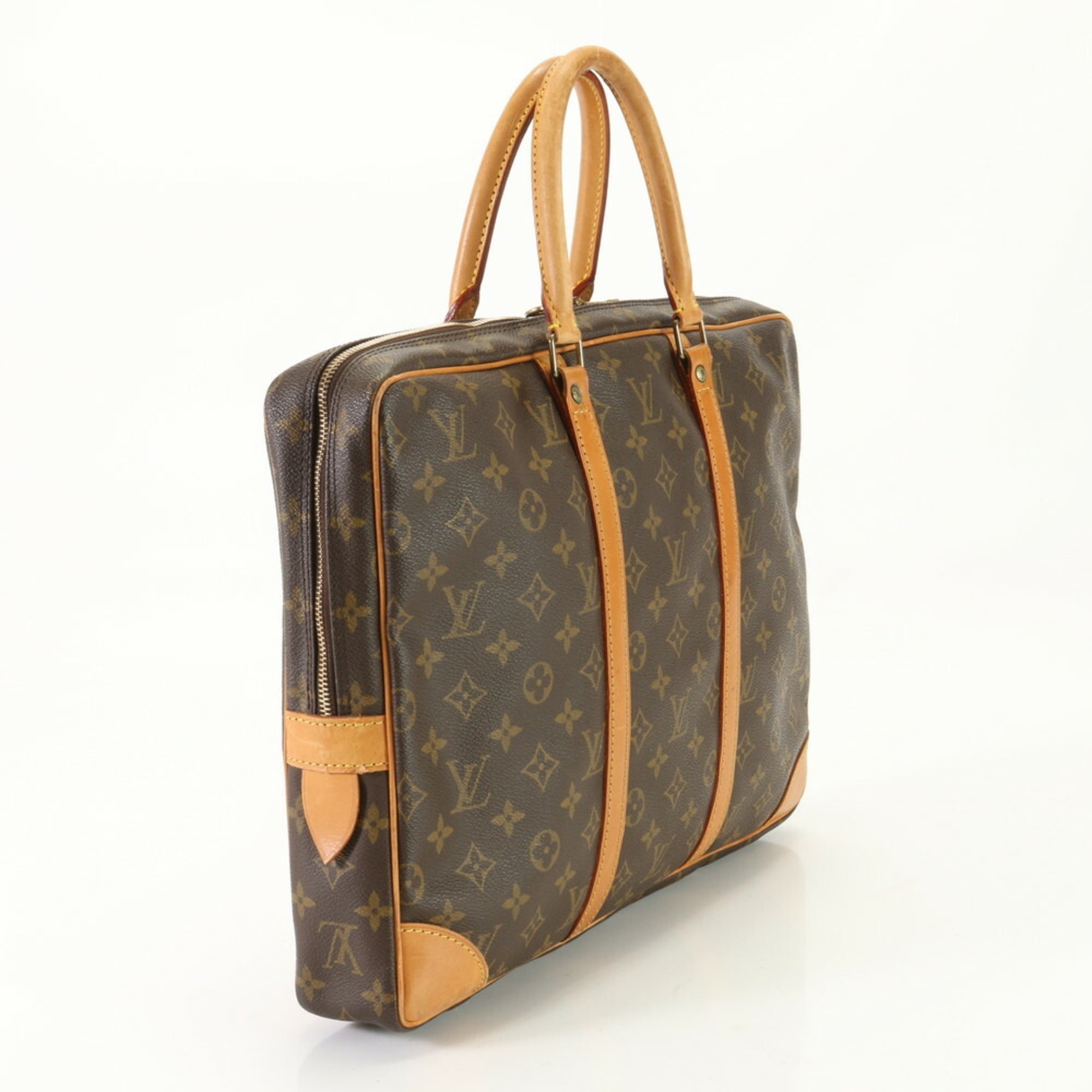 Louis Vuitton Monogram Porte Document Voyage PDV M53361 Leather Bag for Men