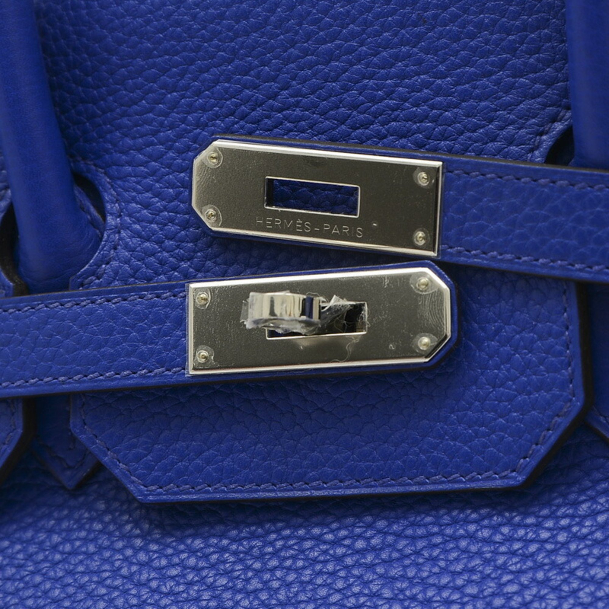 Hermes Birkin 35 Handbag Togo Blue Electric R Stamp