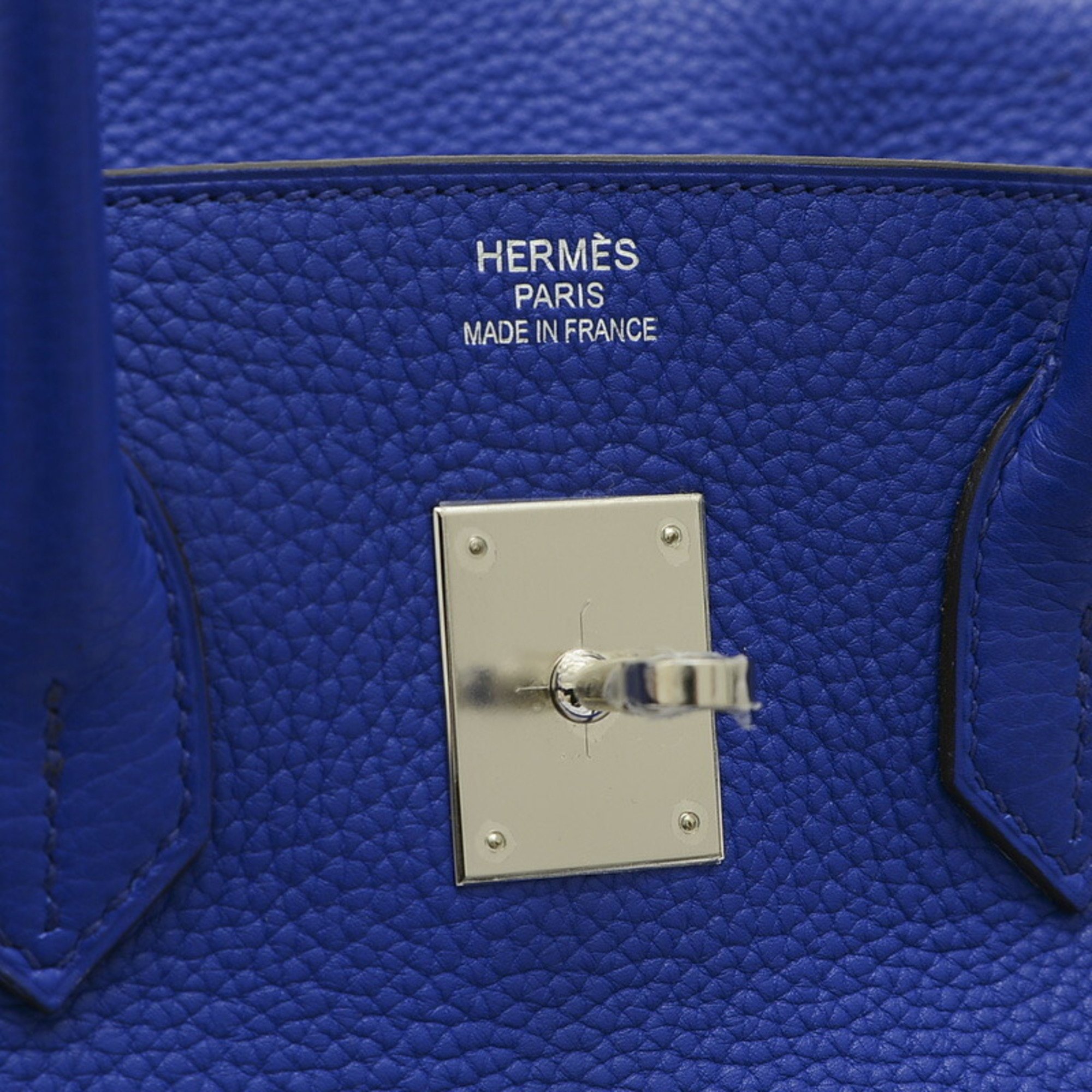 Hermes Birkin 35 Handbag Togo Blue Electric R Stamp