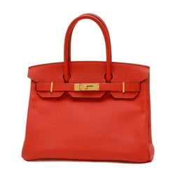 Hermes Birkin 30 Handbag Epson Rouge Cou D Engraved