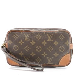 Louis Vuitton Monogram Marly Dragonne PM M51827 Leather Second Bag Clutch Pouch Men's