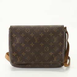 Louis Vuitton Monogram Musette Tango M51257 Leather Shoulder Bag Tote Handbag Brown Women's
