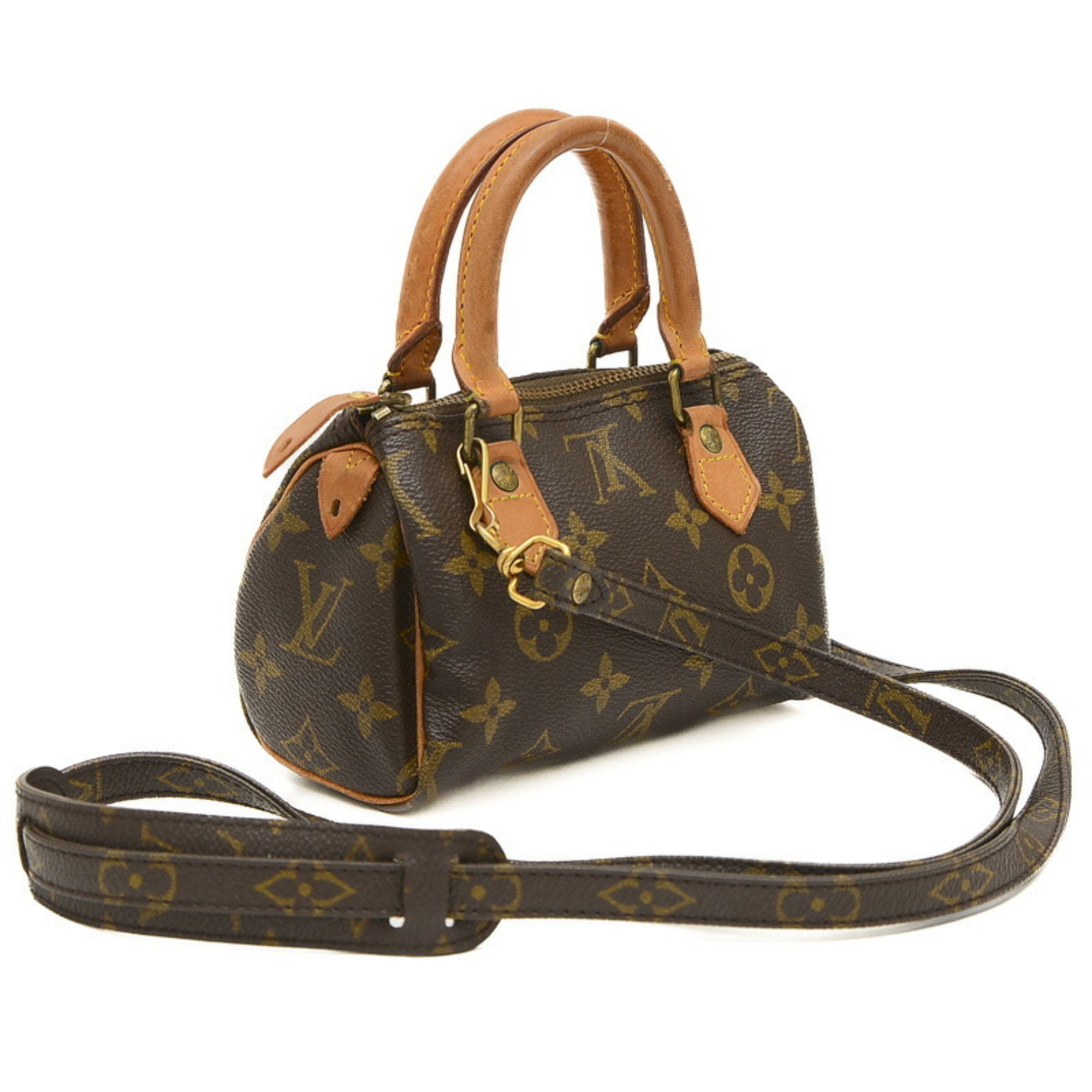 Louis Vuitton Monogram Speedy Handbag M41534 with Shoulder Strap