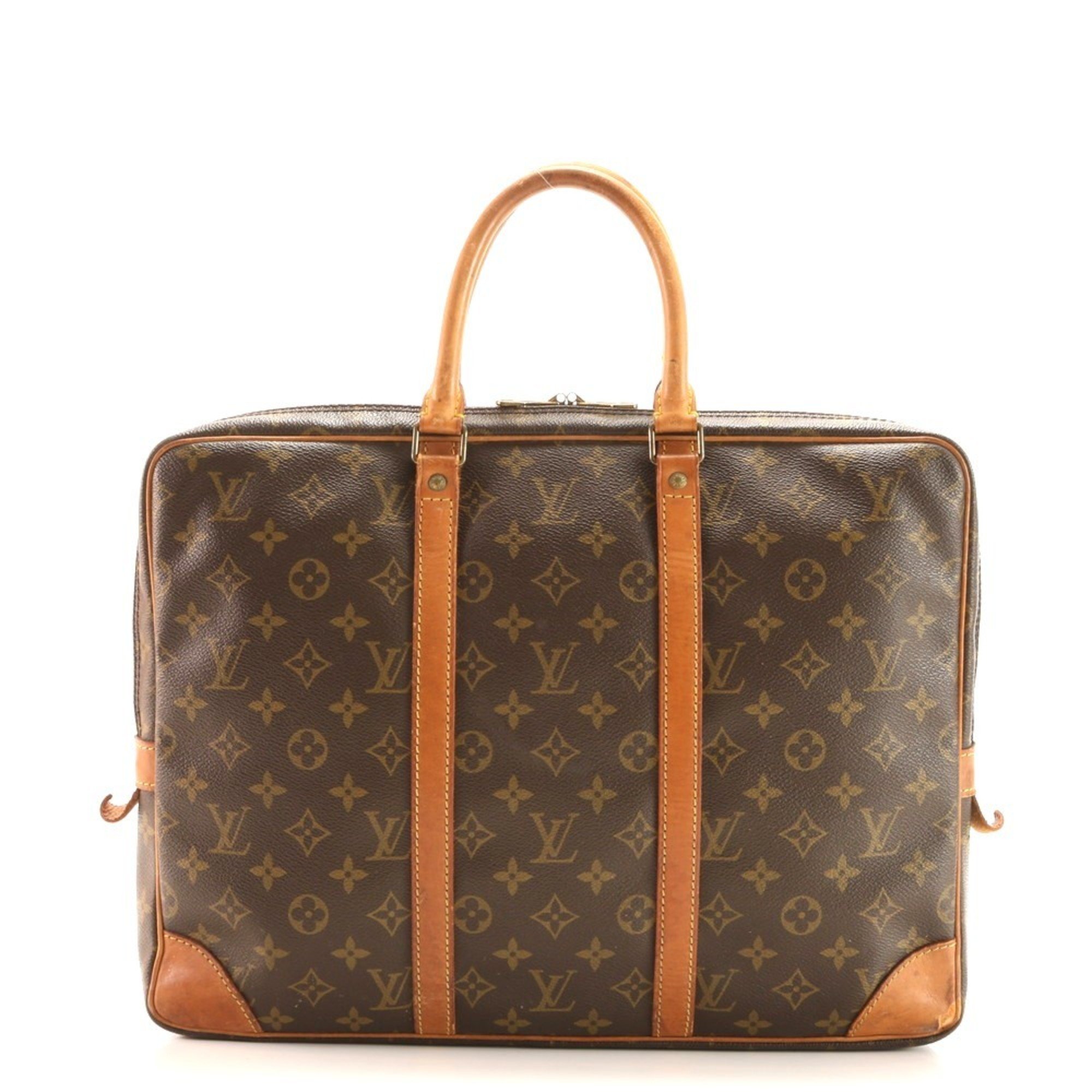 Louis Vuitton Monogram Porte Document Voyage PDV M53361 Leather Bag for Men