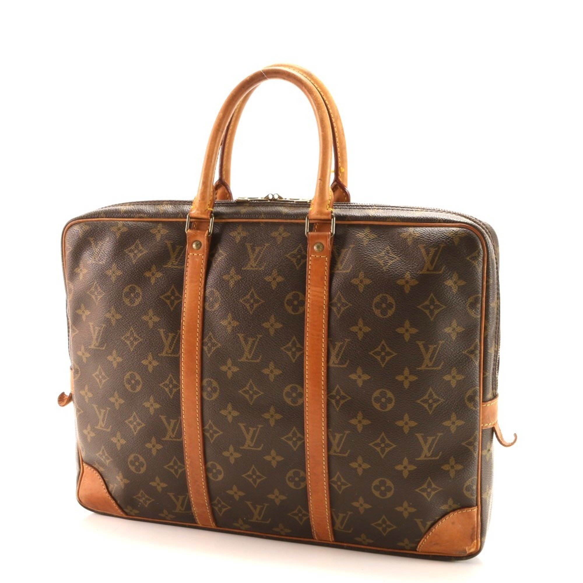 Louis Vuitton Monogram Porte Document Voyage PDV M53361 Leather Bag for Men