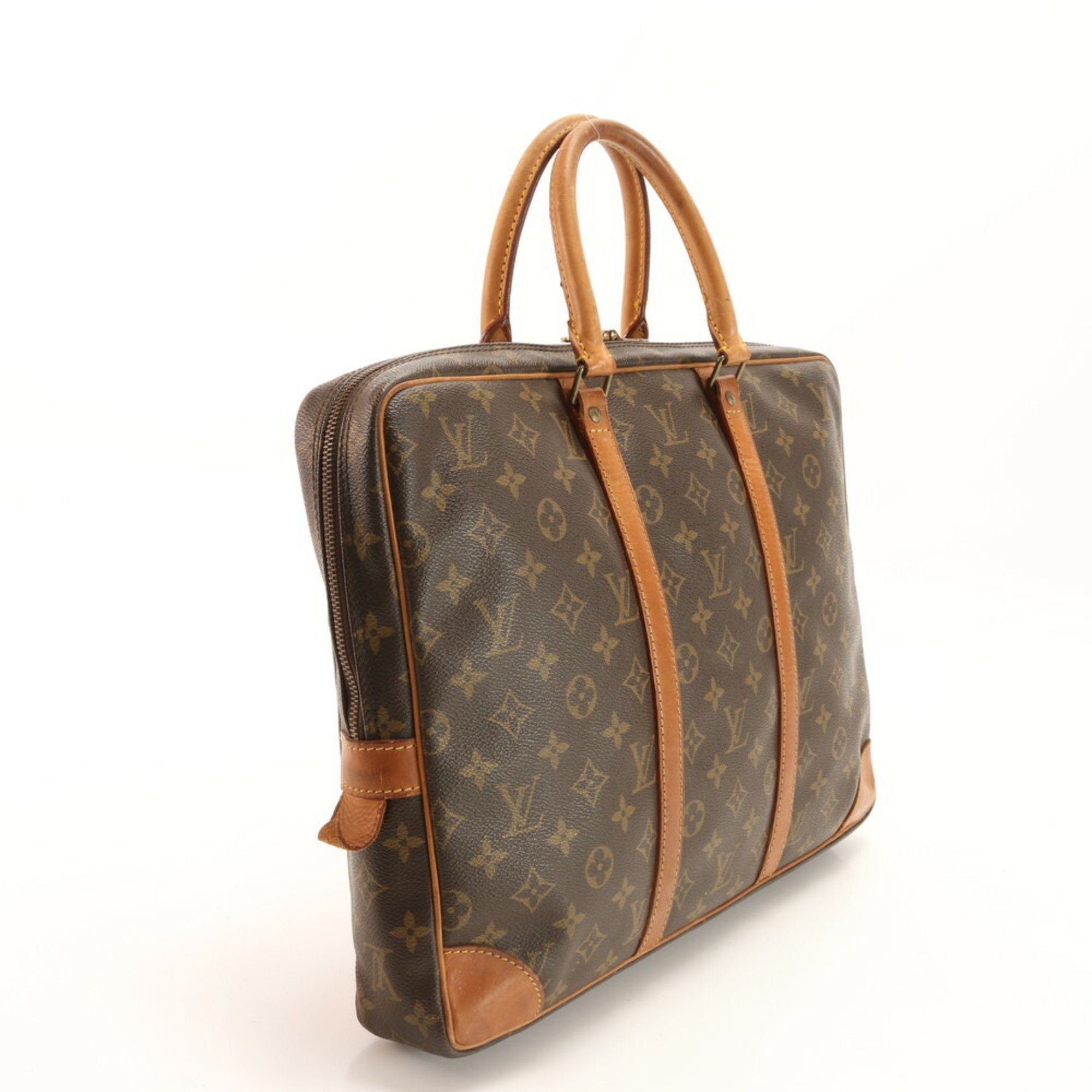 Louis Vuitton Monogram Porte Document Voyage PDV M53361 Leather Bag for Men