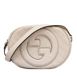 Gucci Shoulder Bag 760175 Leather Ivory Women's