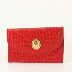 Christian Dior 6-ring leather key case, trendy, gold hardware, men's