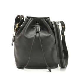 Coach Old Made in USA 9952 Leather Shoulder Bag Crossbody Handbag Black Women's