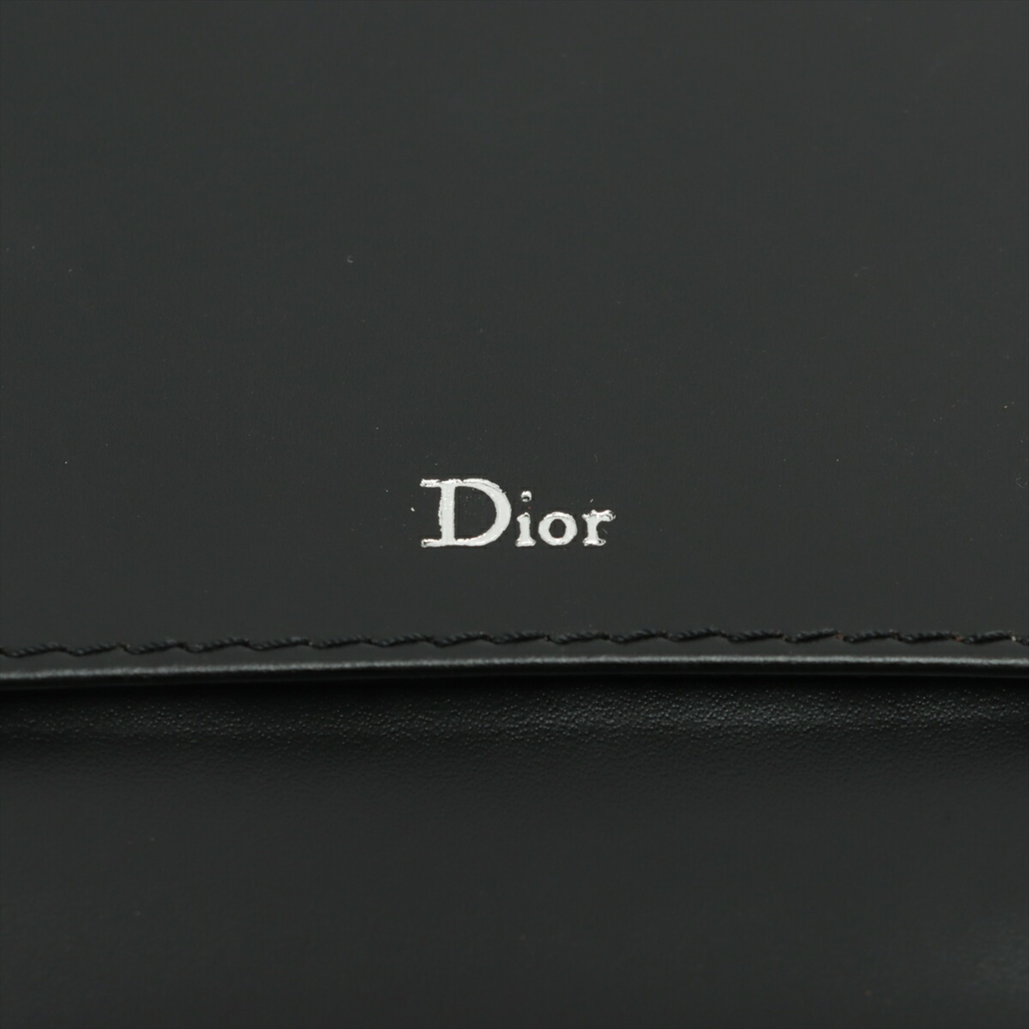 Christian Dior Trotter Shoulder Bag Wallet Tote Black Leather Men's