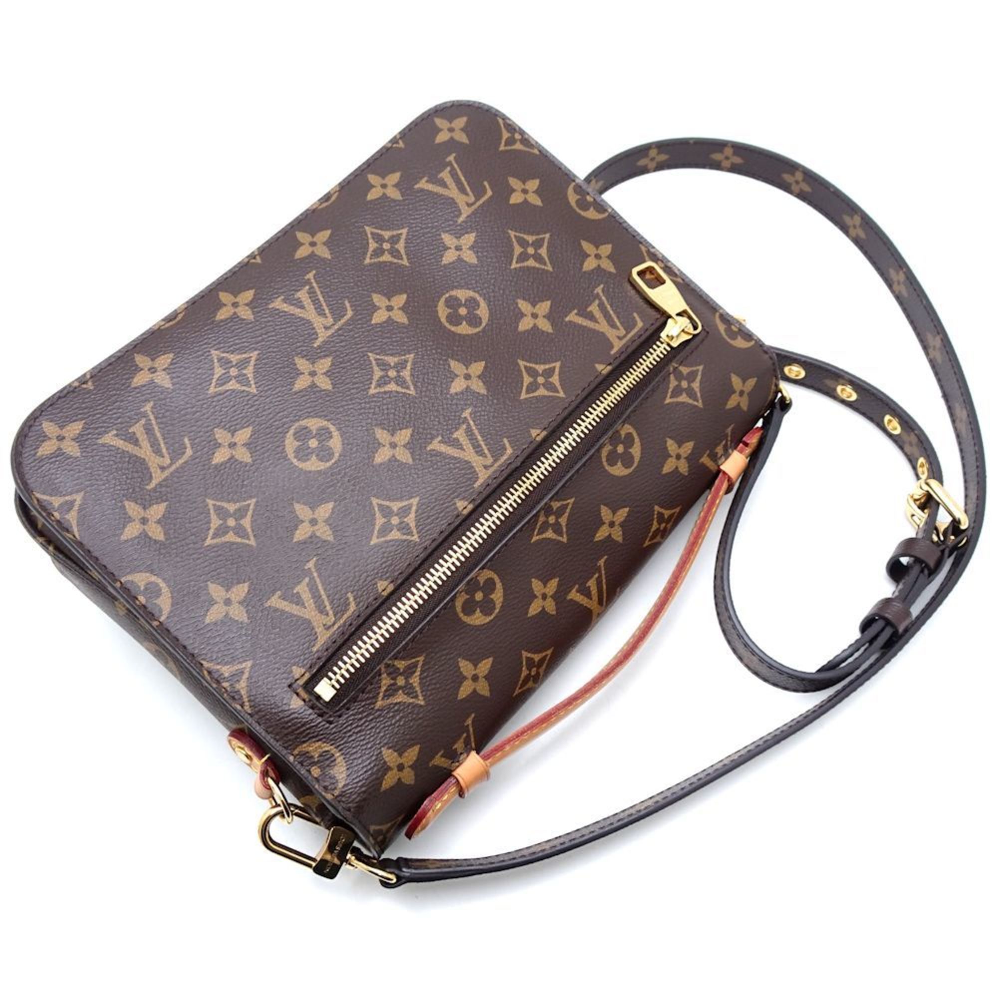 LOUIS VUITTON Louis Vuitton Monogram Pochette Metis MM M44875 2Way Bag Brown 351400