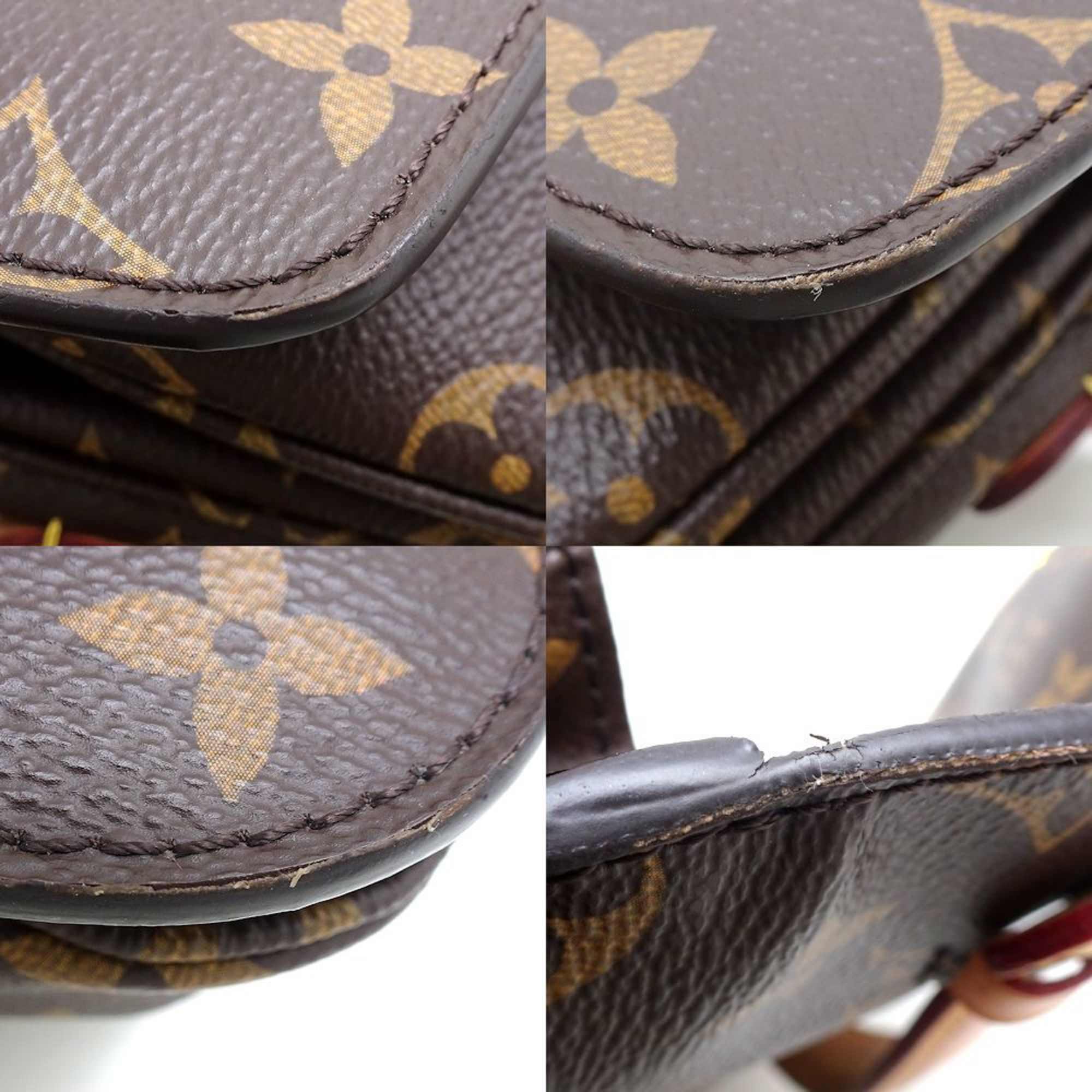 LOUIS VUITTON Louis Vuitton Monogram Pochette Metis MM M44875 2Way Bag Brown 351400