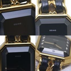 CHANEL Chanel Premiere L size H0001 483011003 GP (gold plated) x leather ladies 130194 watch