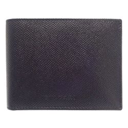 BVLGARI Bulgari Bi-fold Wallet Flap Compact Leather Black 180547