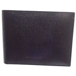 BVLGARI Bulgari Bi-fold Wallet Flap Compact Leather Black 180547