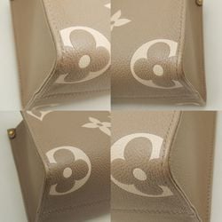 LOUIS VUITTON Louis Vuitton On the Go PM M45779 Tote Bag Monogram Empreinte Bicolor Tourterelle Creme 251882