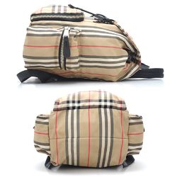 BURBERRY Backpack in nylon canvas and calf leather, beige, 351413